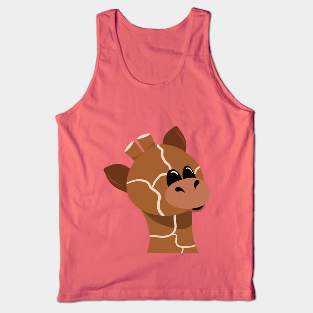 Sweet Giraffe Face Tank Top by PandLCreations